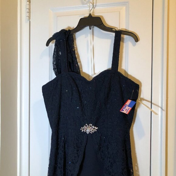 Ideas by Barbara Gown Style# 5825 NAVY BLUE Size M NWT - Picture 9 of 16